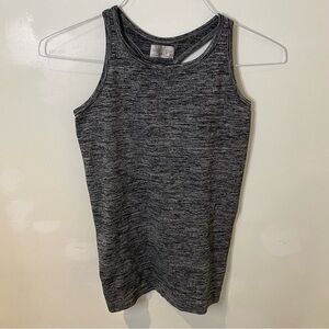 Athleta Women’s Grey Ribbed Racerback Fitted Tank Top- Small